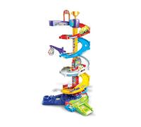 VTech - Tut Tut Bolides Méga Circuit Spirales 2 en 1 - Circuit Voiture Électronique avec Bolide de Course, Titouan Fou du Volant, 5 Zones Magiques - Cadeau Enfant de 1 An à 5 Ans - Contenu en Français