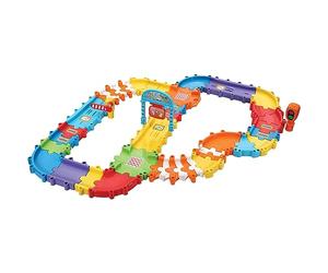 VTech Tut Tut Bolides pour bébé - Kit de Route Deluxe - Grand kit d'extension avec 46 pièces et Accessoires à Assembler - pour Enfants de 1 à 5 Ans