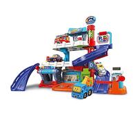 VTech - Tut Tut Bolides Série Pro, Maxi Garage Interactif avec Voiture Dépanneuse Iris à Votre Service, Garage Voitures, 6 Zones Magiques, Cadeau Enfant de 2 Ans à 6 Ans - Contenu en Français