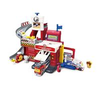 VTech - Tut Tut Bolides Série Pro, Super Caserne de Pompiers Interactive avec Camion Suzie Alerte Incendie, Circuit Voitures, 4 Zones Magiques, Cadeau Enfant de 2 Ans à 6 Ans - Contenu en Français