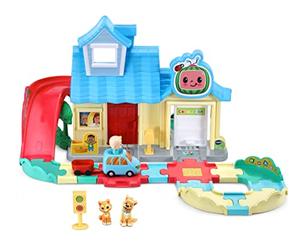 VTech Tut-Tut Drivers CoComelon JJ's House Track Set Véhicule pour enfants, lumières, chansons officielles CoComelon, Comprend la voiture familiale JJ's Convient aux enfants de 1, 2, 3, 4 ans et plus,