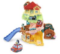 VTech TutTut Bolides Maison familiale Bluey, Circuits, Voitures et playsets de Jouet, pour Enfants à partir de 1 an, rampes et capteurs Magiques, Phrases et Musique, Voiture Incluse, Version ESP