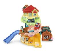 VTech TutTut Bolides Maison familiale Bluey, Circuits, Voitures et Jeux de Jouet, pour Enfants à partir de 1 an, rampes et capteurs Magiques, Phrases et Musique, Voiture Incluse, Version ESP