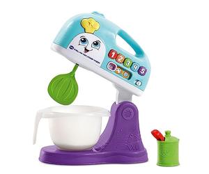 VTech - V-Mix, Mon Robot Pâtissier Magique, Mixeur Blender Cuisine Enfant, Dinette Interactive, 18 Pièces et Accessoires de Jeu, Cadeau Enfant Fille et Garçon de 2 Ans à 6 Ans - Contenu en Français