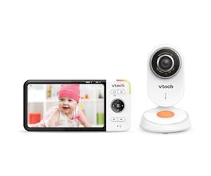 Vtech VM818 HD Moniteur bébé - Babyphone vidéo avec caméra Grand Angle - Vidéo HD, Son Clair, écran Couleur LCD 5" et Fonction Vision Nocturne - avec Fonction interphone, berceuses et Sons