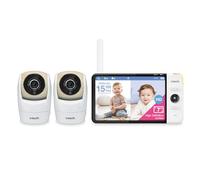 VTech VM919-2HD 2-CAM Video Monitor with Battery Support 15-HR Streaming, 7" 720p Display, 360 Panoramic Viewing, 110 Wide-Angle View, Night Vision, Up to 1000ft Range, Secured Transmission