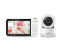 VTech VM924 Baby Monitor with Camera, Pan&Tilt,Video Baby Monitor with 5" LCD Screen,Up to 17 Hrs Battery Life,1.33x Zoom,Night Vision,300m Long Range,Soothing Sounds,2-Way Talk,Secured Transmission