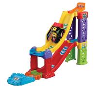VTech Vroom Vroom Go - Trampoline Cascades extrêmes 3 en 1, Voitures avec Trampoline, 3 Modes de Jeu, Comprenant 1 véhicule, 2 Zones Magiques, Langue Italienne, Batteries incluses, 1 à 5 Ans
