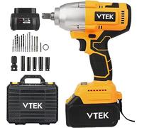 VTEK Clé à chocs sans balais Mandrin 1/2", Clé à Chocs Sans Fil Brushless,Couple maximum 700 N.m 515 ft-lbs, Boulonneuse a Choc Electrique