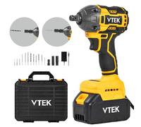 VTEK Clé à chocs sans fil sans balais, 1/2 pouce, 295 pi-lb, pour niveaux de voiture