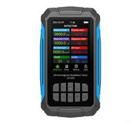 VTER3 Appareil de détection de rayonnement électromagnétique complet 5 en 1 Testeur pour radiofréquencemètre, intensité du champ électrique, température et humidité (Noir)