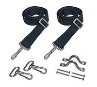 Vtete Lot de 2 Sangles réglables pour Bimini avec Boucles, mousquetons et Sangles à œillets - 71,1 cm ~ 152,4 cm en Acier Inoxydable pour auvent de Bateau