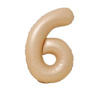 Vthoviwa 40 Pouces Ballon Chiffre Anniversaire 6 Kaki, 0-9, 10-25, 30-90 Numero Deco Birthday Party, Soutient l'Hélium