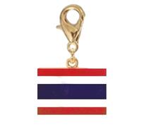 VTIDOBE Breloque drapeau en acier inoxydable, fermoir mousqueton, Z doré | Porte-clés pour chaîne de bijoux, petit profil, tenue quotidienne
