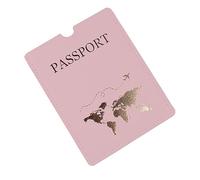 VTIDOBE Couverture élégante pour couple d'amoureux estampage à chaud Porte-cartes de mariage pour mariage et voyage, rose
