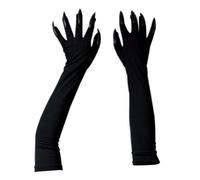 VTIDOBE Gants de costume d'Halloween - Mitaines courtes - Griffes de loup confortables - Accessoires de costume pour fêtes, Noir, M