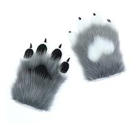 VTIDOBE Lot de 2 gants de cosplay en peluche avec pattes d'ours en peluche pour cosplay, a, M