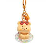 VTIDOBE Porte-clés panda avec motif de piscine - Ours chinois - Pour fille - Pendentif pour sac à dos - Ornement d'anniversaire - Cadeau pour enfants - Porte-clés en vrac