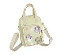 VTIDOBE Sac à bandoulière tendance inspiré du dessin animé avec sangle unique, grande capacité, en nylon léger, pour adolescents et adultes, Vert, large
