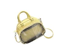 VTIDOBE Sac à main élégant en polyuréthane spacieux avec sangle réglable, sac à bandoulière décontracté pour femme et homme, usage quotidien, jaune, large