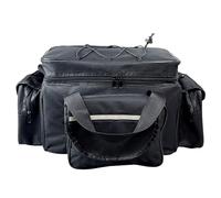 VTIDOBE Sac de rangement en tissu Oxfords pour matériel de pêche, poches multipoches, accessoires de pêche, Noir, Moderne