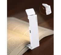 VTIGER lampe de table rechargeable pour la lecture au lit clip LED lampe de lecture réglable en 3 couleurs et 4 luminosité durable portable bookmark Light pour les fans de livres et les enfants