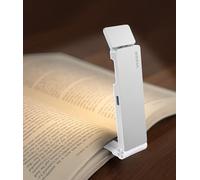 VTIGER lampe de table rechargeable pour la lecture au lit clip LED lampe de lecture réglable en 3 couleurs et 4 luminosité durable portable bookmark Light pour les fans de livres et les enfants