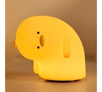 VTIGER LED Veilleuse Enfant Bébé,3 Luminosité,Rechargeable,Fonction Minuterie, mignon Veilleuse Filles, Lampe Canard en silicone tactile, aimable Deco pour Chambre d'enfant,Cadeau Garçon fille