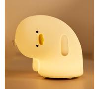VTIGER LED Veilleuse Enfant Bébé,3 Luminosité,Rechargeable,Fonction Minuterie, mignon Veilleuse Filles, Lampe Canard en silicone tactile, aimable Deco pour Chambre d'enfant,Cadeau Garçon fille