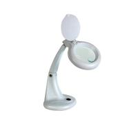 VTLLAMP Lampe-loupe 60 LED 3 et 12 dioptries Blanc Rétro