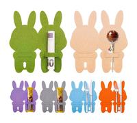VTMJ 12 Pièces Emballage Cadeau de Pâques en Feutre, Décorations de Pâques Réutilisable, Cadeau Lapin de Pâques Décoration Multicolores, pour Bonbons Décor de Table Petits Cadeaux