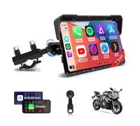 Vtoepk Système de navigation GPS Carplay pour moto avec double Bluetooth 7" | Apple Carplay Écran de navigation portable pour moto et Android Assistant Siri/G-oogle (TPMS non inclus)