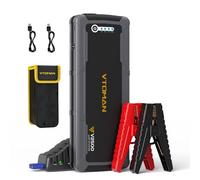 VTOMAN 2500A Booster Batterie Voiture - Portable Jump Starter 12V Démarrage de Voiture(Jusqu’à 8.0L Gaz ou 6.0L Gazole) avec Pinces de sûreté, Lampe à LED, Charge Rapide 3.0