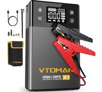 VTOMAN Démarreur de Batterie avec compresseur d'air, 100 PSI 4000 A 18000 mAh pour Moteurs Diesel 8,5 L et Diesel 6 L, boîte de démarrage au Lithium 12 V pour véhicules, Pack de démarrage de Batterie
