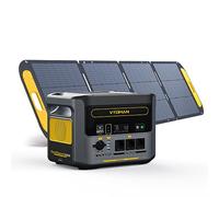 VTOMAN FlashSpeed1500 Station Électrique Portable- 200W Pro Panneau Solaire | 1408Wh, 1500W(Pic 3000W) LiFePO4 Batterie, Charge Rapide 100% en 1H,100W USB-C Générateur Solaire pour Camping, Pêche