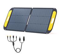 VTOMAN VS110 Panneau solaire portable 110W 18V, efficacité de 25% Panneau solaire pliable avec certification IP67 étanche et adaptateurs Anderson XT60 XT90 DC5521 et supports réglables