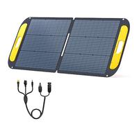 VTOMAN VS110 Panneau solaire portable 110W 19V, efficacité de 25% Panneau solaire pliable avec certification IP67 étanche et adaptateurs Anderson XT60 DC5521 et supports réglables