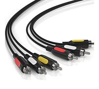 VTOP HermesLink Câble AV Composite 3×RCA - Câble RCA Mâle-à-Mâle Rouge Blanc Jaune - Câble Audio Vidéo Universel pour TV/Magnétoscope VCR/Lecteur DVD/Console Rétro