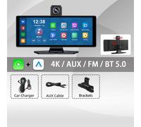 Vtopek-Caméra Avant Sans Fil Pour Voiture,Caméra Arrière,Commande Vocale,Gps,Prada,Dvr,Android Auto,4k,10.26 °,350 P,1080 Pouces,Universel - Type With Front Cam-Aucun