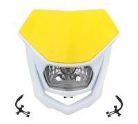 VTSGBLS Accessoires Phares Moto Universels Pour Suzuki Enduro Motocross Protecteur phare moto(Jaune blanc)