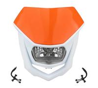 VTSGBLS Accessoires Phares Moto Universels Pour Suzuki Enduro Motocross Protecteur phare moto(Orange White)