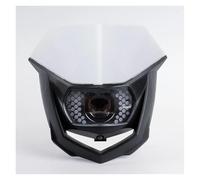 VTSGBLS Pour Suzuki DRZ125 DRZ125L DRZ250 DRZ400 DRZ400E RMX250 Phare Universelle Motocross Tout-terrain Lumière Protecteur phare moto(Headlight Mask White)