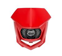 VTSGBLS Pour Suzuki DRZ125 DRZ125L DRZ250 DRZ400 DRZ400E RMX250 Phare Universelle Motocross Tout-terrain Lumière Protecteur phare moto(Headlight Mask Red)