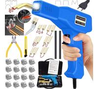 VTSHENY 220W Soudure Plastique, 2 en 1 Kit Reparation Souder Plastique | Chauffage rapide, 800Pcs 6-Types Agrafeuse Chaud, 2PCS Bâtons Soudage Plastique&1 Grattoi, Réparer Pare-Chocs Voiture