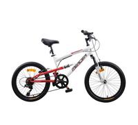 VTT 20'' MERCIER tout suspendu - 6 vitesses - cadre mixte - blanc