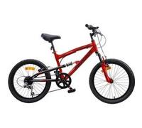 VTT 20'' tout suspendu - 6 vitesses - cadre mixte - rouge