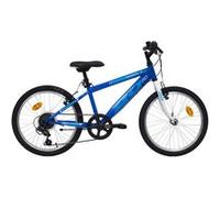 VTT 20'' Rigide Garçon Gamma avec Frein V brake- 6 Vitesses - Poignée Tournante - Shimano Bleu G