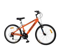 VTT 24'' MERCIER fourche télescopique alu - 18 vitesses - cadre mixte - orange