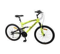 VTT 24'' MERCIER tout suspendu - 18 vitesses - cadre mixte - jaune fluo