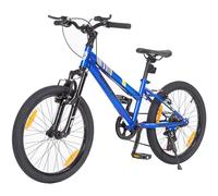 VTT 26", dérailleur 21 vitesses, dérailleur Shimano Tourney, frein à disque, vélo Hardtail, suspension, pour homme et femme à partir de 160 cm, bleu